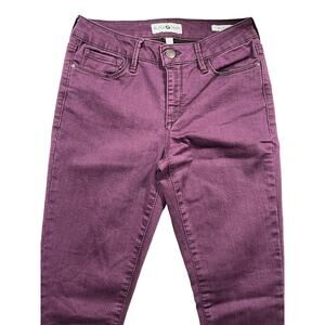 Black Daisy Jeans Purple Stretchy Fabric Billie Skinny  - Size 7 Junior